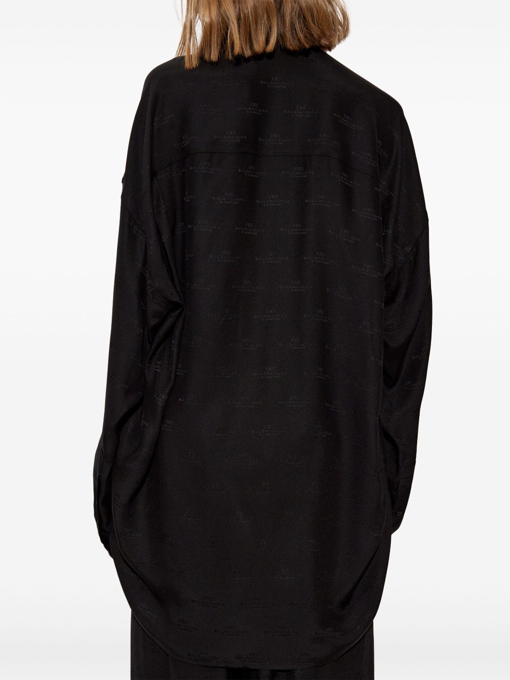 Balenciaga logo-print shirt - Image 4