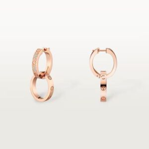 Cartier LOVE earrings, multiwear, half-paved