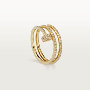 Cartier Juste un Clou ring, double, half-paved