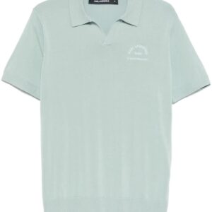 Karl Lagerfeld logo-embroidered polo shirt