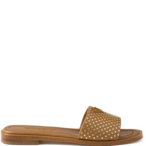 Prada  stud-embellished leather slides