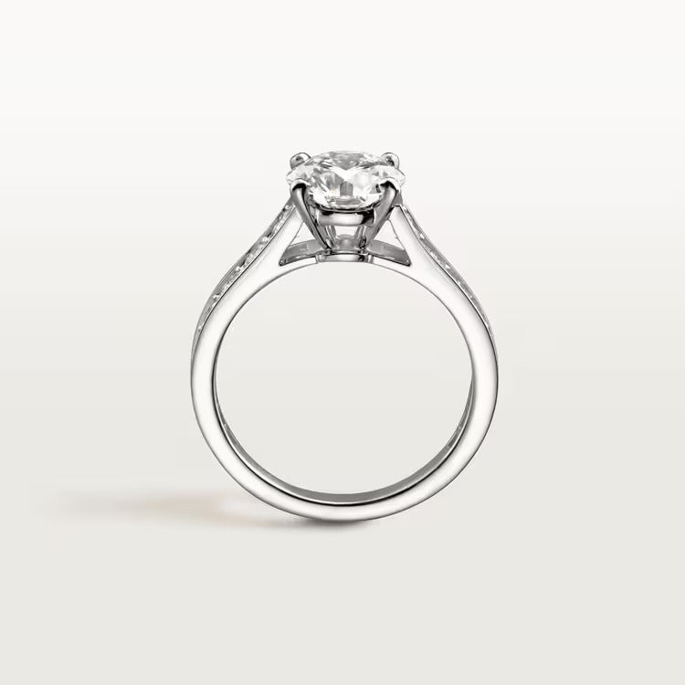 Cartier 1895 solitaire, brilliant-cut diamond, paved - Image 2