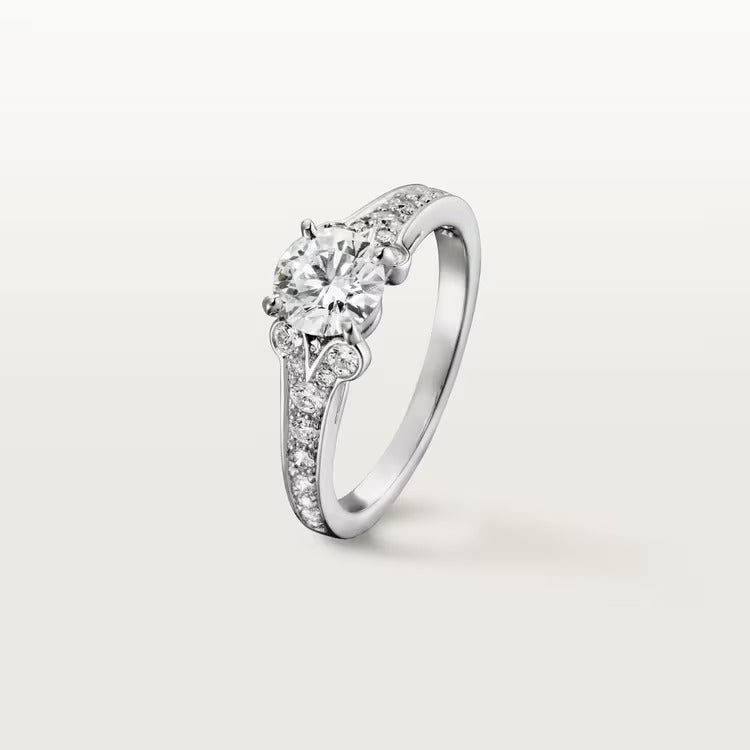 Cartier Ballerine solitaire, brilliant-cut diamond, paved - Image 2