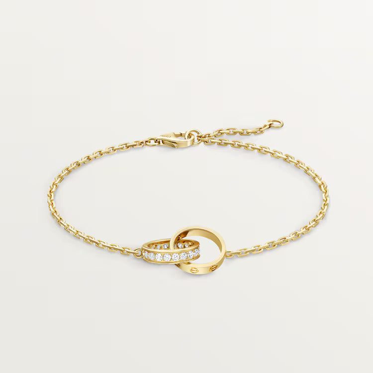 Cartier LOVE bracelet, on chain, paved - Image 4