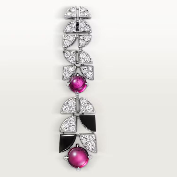 Cartier Beautés du Monde earrings, rubellite, paved - Image 4