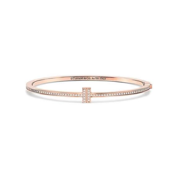 Tiffany T Diamond Hinged Wire Bangle