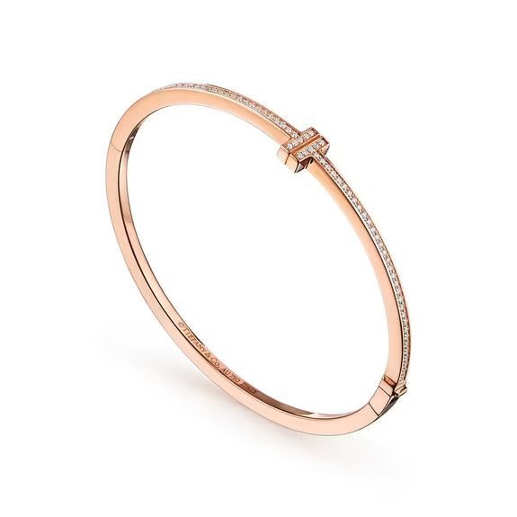Tiffany T Diamond Hinged Wire Bangle - Image 3