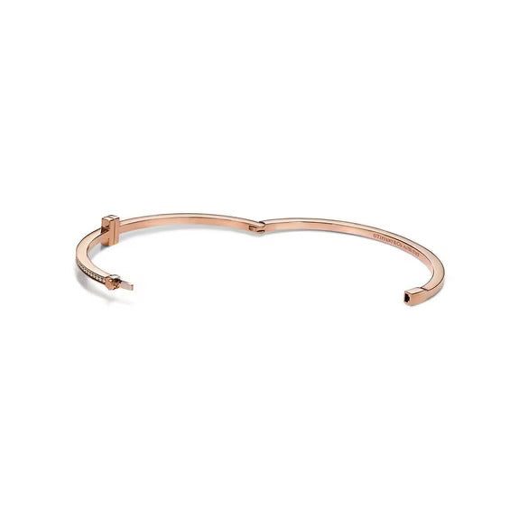 Tiffany T Diamond Hinged Wire Bangle - Image 4