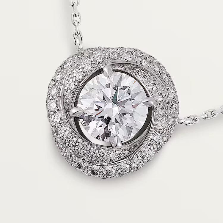 Cartier Trinity Ruban pendant, brilliant-cut diamond, paved - Image 2