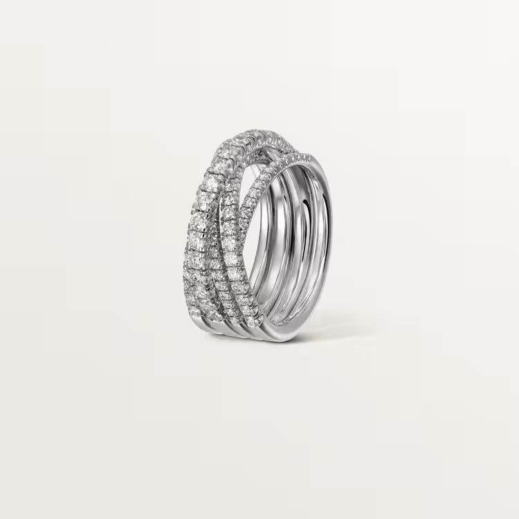 Cartier Agrafe ring, half-paved - Image 2