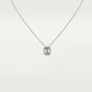 Cartier Destinée pendant, emerald-cut diamond, paved