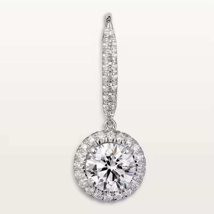 Cartier Destinée sleeper earrings, 2 brilliant-cut diamonds, paved - Image 2