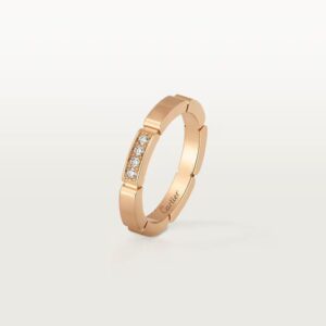 Cartier Maillon Panthère wedding band, 2.5 mm width, 4 diamonds