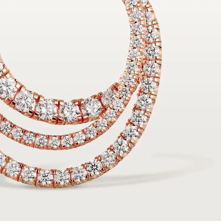 Cartier Etincelle de Cartier hoop earrings, triple row, paved - Image 4