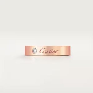 Cartier C de Cartier wedding band, 4 mm width, 1 diamond