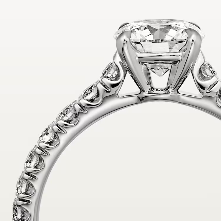 Cartier 1895 solitaire, brilliant-cut diamond, paved - Image 3