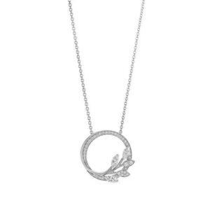 Tiffany Diamond Vine Circle Pendant in Platinum