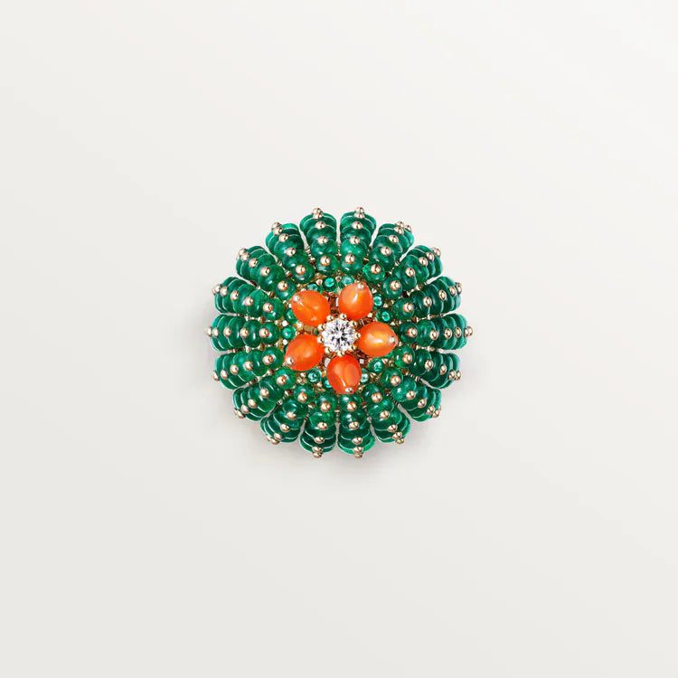 Cartier Cactus de Cartier ring, emerald beads, 1 diamond - Image 3