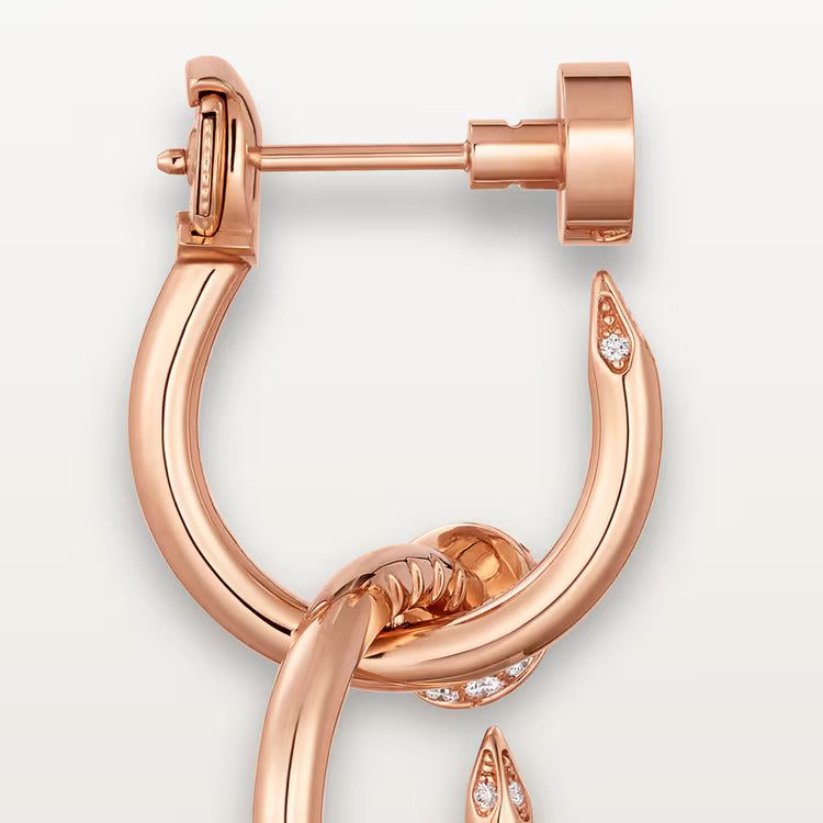 Cartier Juste un Clou earrings, double, diamonds - Image 2