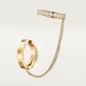 Cartier LOVE single earrings, multiwear, half-paved