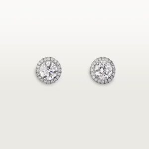 Cartier Destinée stud earrings, 2 brilliant-cut diamonds, paved