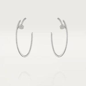 Cartier Juste un Clou hoop earrings, large model, paved