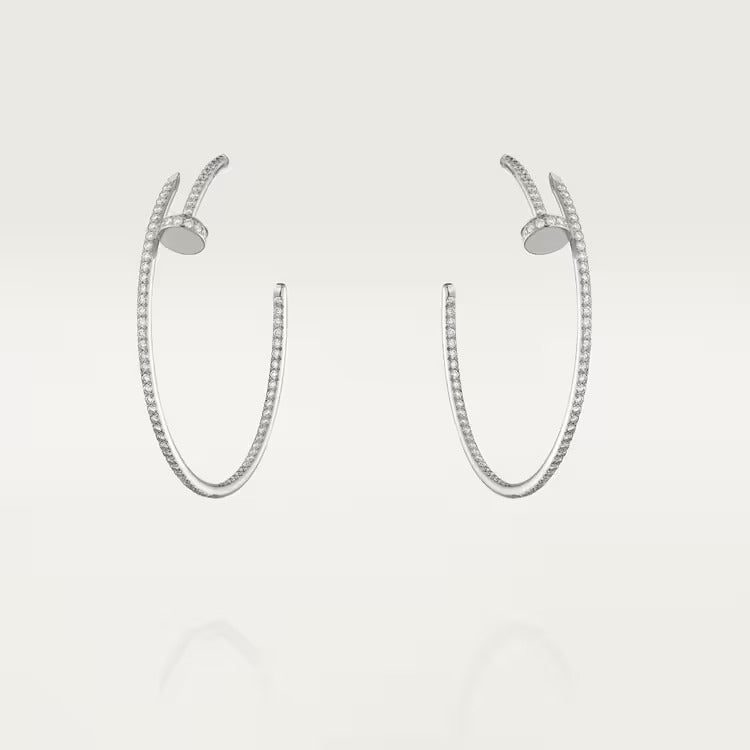 Cartier Juste un Clou hoop earrings, large model, paved
