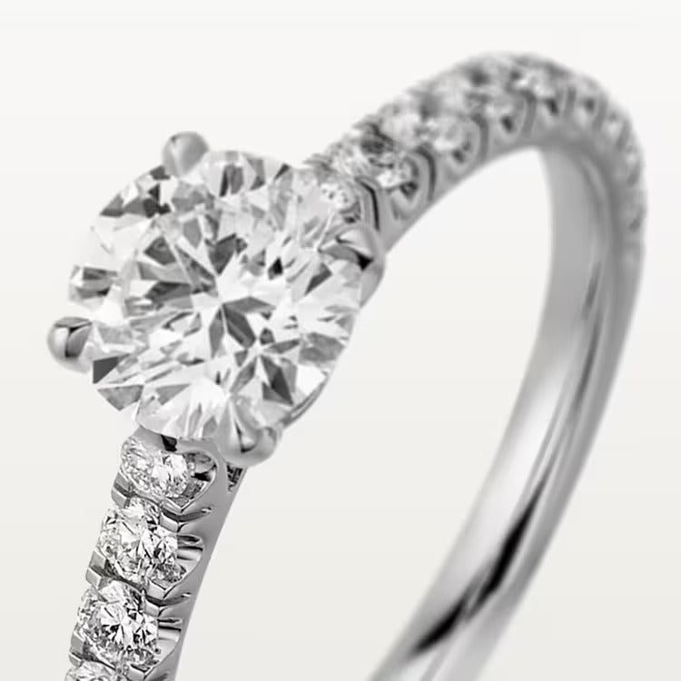 Cartier 1895 solitaire, brilliant-cut diamond, paved - Image 5