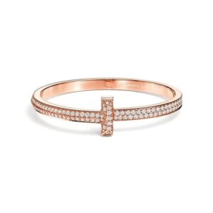 Tiffany T T1 Wide Diamond Hinged Bangle