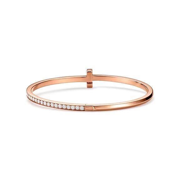 Tiffany T T1 Narrow Diamond Hinged Bangle - Image 2