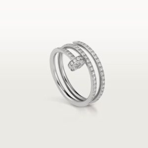 Cartier Juste un Clou ring, double, half-paved