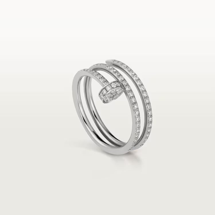 Cartier Juste un Clou ring, double, half-paved