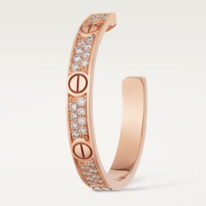 Cartier  LOVE hoop earrings, medium model, paved