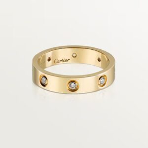 Cartier LOVE ring, small model, 8 diamonds