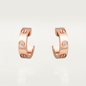 Cartier LOVE hoop earrings, classic model, 2 diamonds