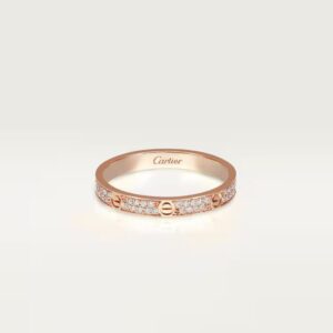 Cartier LOVE ring, mini model, paved