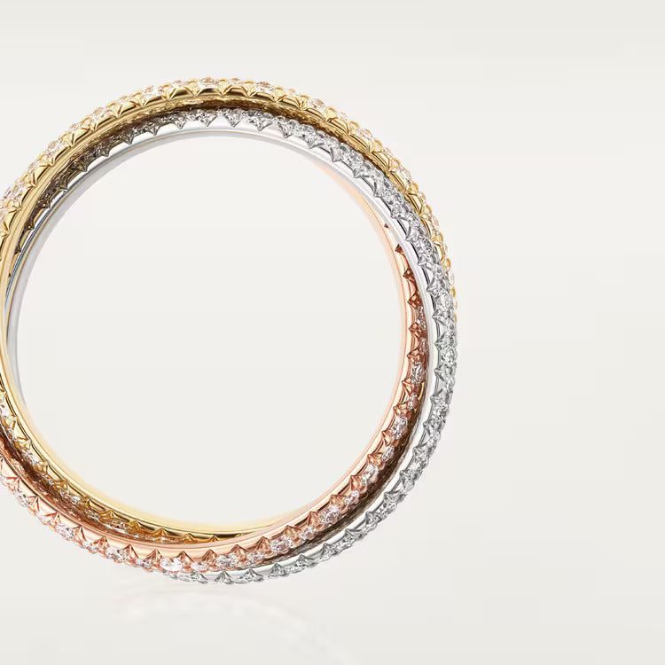 Cartier Trinity ring, small model, paved - Image 4