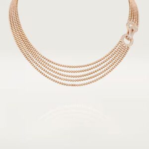Cartier Agrafe necklace, small model, half-paved