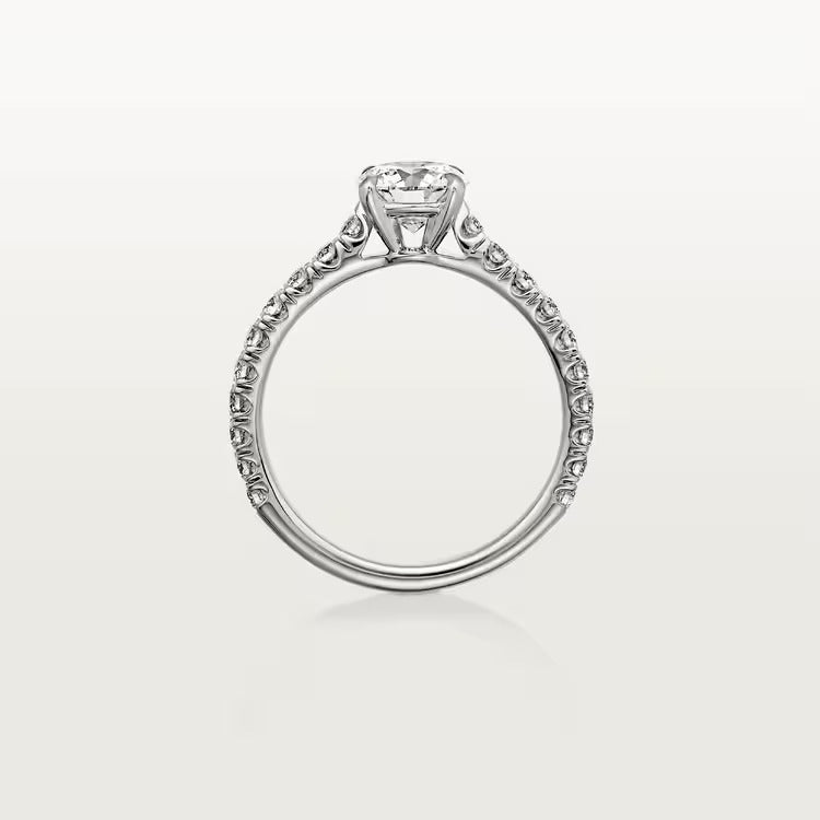 Cartier 1895 solitaire, brilliant-cut diamond, paved - Image 2
