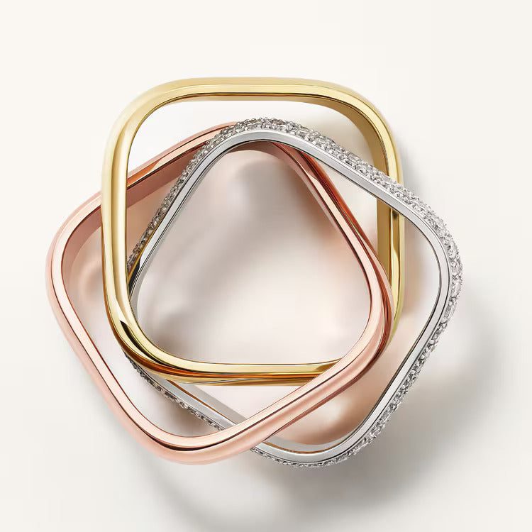 Cartier Trinity ring, cushion-shaped, medium model, half-paved - Image 4