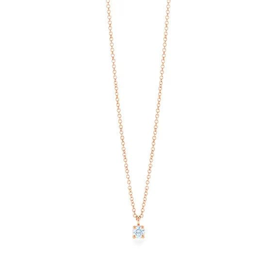 Tiffany solitaire diamond pendant