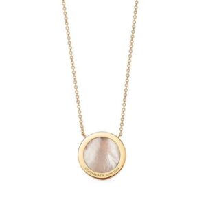 Tiffany Diamond and Mother-of-pearl Circle Pendant