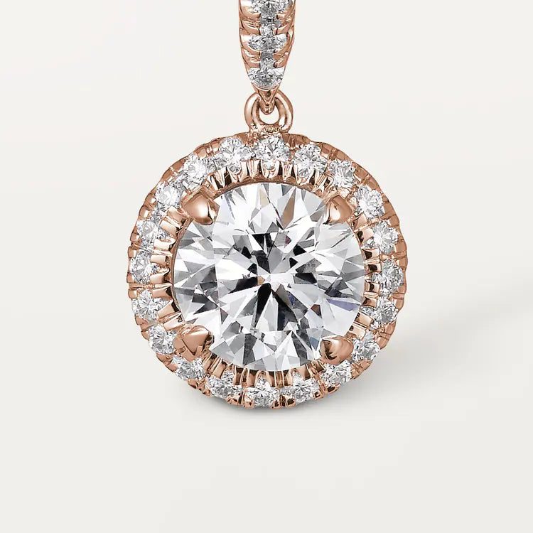 Cartier Destinée sleeper earrings, 2 brilliant-cut diamonds, paved