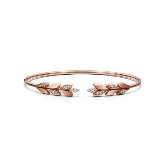Tiffany Victoria® Vine Wire Bracelet in Rose Gold with Diamonds