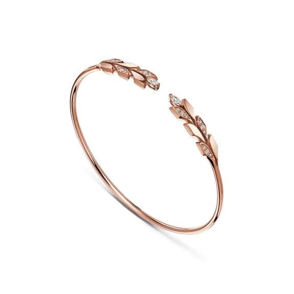 Tiffany Victoria® Vine Wire Bracelet in Rose Gold with Diamonds - Image 3