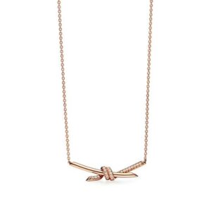 Tiffany Pendant in Rose Gold with Diamonds