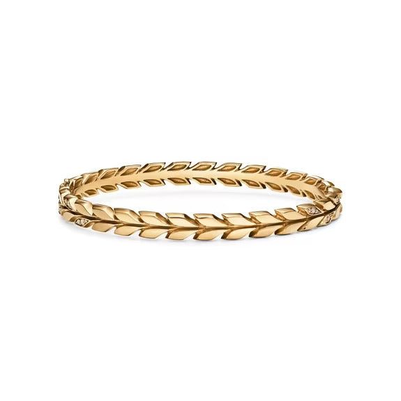 Tiffany Victoria® Vine Hinged Bangle in Yellow Gold with Diamonds - Image 4