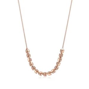 Tiffany Vine East West Pendant in Rose Gold with Diamonds