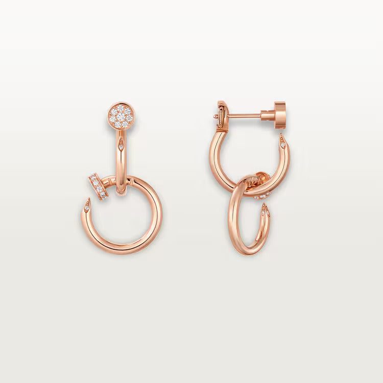 Cartier Juste un Clou earrings, double, diamonds - Image 3