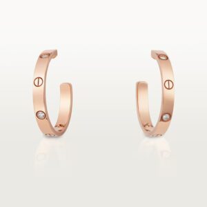 Cartier LOVE hoop earrings, medium model, 6 diamonds